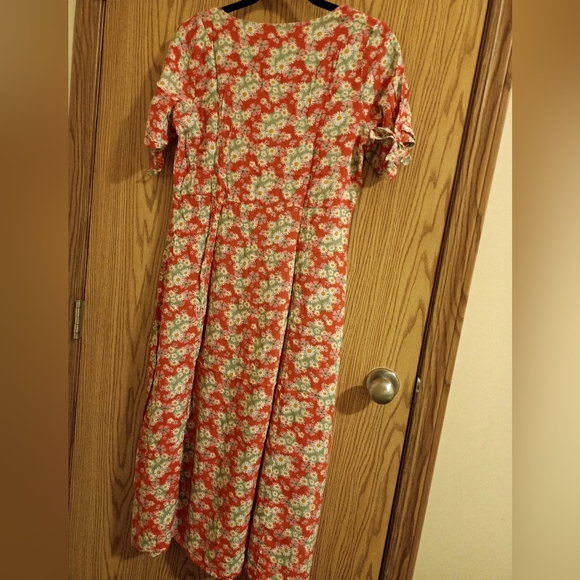 Orange Floral Summer dress - Picture 3 of 6